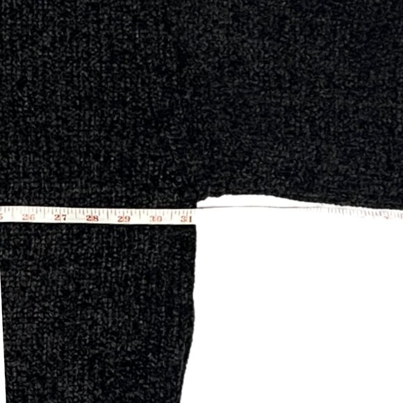 Time and Tru Black Open Front Cardigan Women's Size L Cozy Casual Knit Sweater - Picture 6 of 12